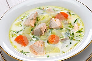 Lohikeitto, finnish salmon soup