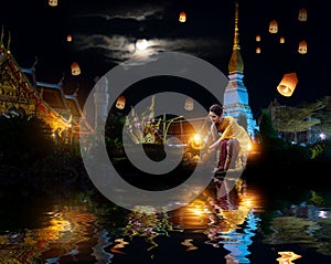 Loi Krathong Thai traditional festival