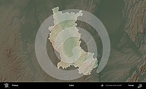 Loire highlighted, France. Physical