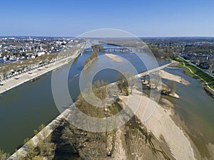 Loire river in Orleans, Loiret