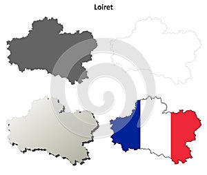 Loiret, Centre outline map set