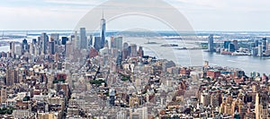 Loiwer Manhattan Skyline Aerial View, NYC