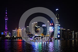 Lokatse night cityscape in Shanghai China