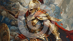 Loki Ares: Neoclassical Painting Of The Greek God Of War