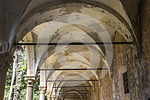 Benedectine monastery ruins in Lokrum island photo
