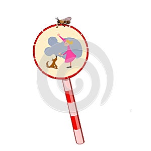 Lollipop with bee