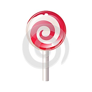 Lollipop candy isolated on white background.