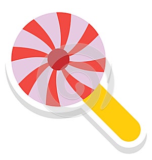 Lollipop Colored Vector Icon that can be easily modified or edit