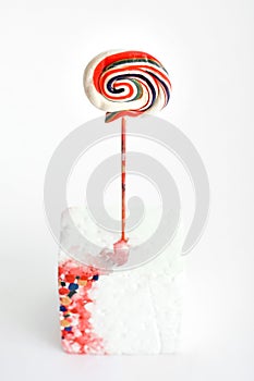 Lollipop Colors on White Background