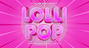 lollipop 3D editable text effect Template