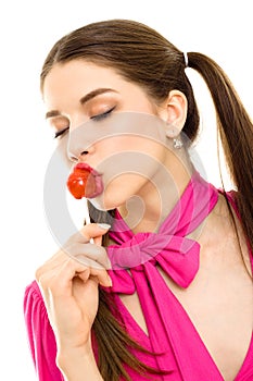 Lollipop girl sweet candy