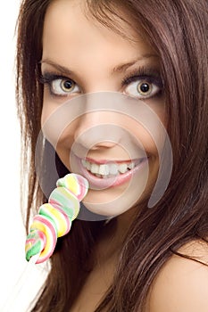 Lollipop girl sweet candy