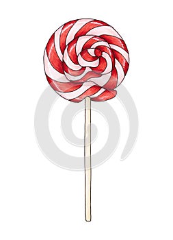 Lollipop isolated on white background.
