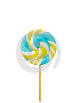 Lollipop isolated  white background striped