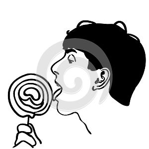 Lollipop lick vector illustration by crafteroks