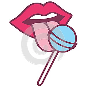 Lollipop lick vector illustration by crafteroks