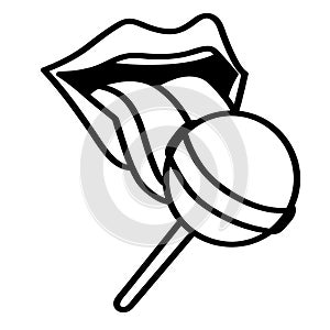 Lollipop lick vector illustration by crafteroks