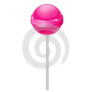 Lollipop. Pink candy