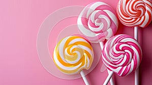 lolly pop advertisment background with copy space