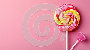 lolly pop advertisment background with copy space