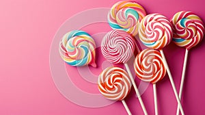 lolly pop advertisment background with copy space