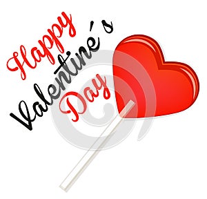 Lolly pop Valentines day, vector