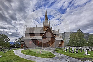 Lom stave church - stavkirke - medieval temple, Norway, Lom