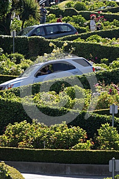 Lombard Street, the crookedest street in the world, San Francisco, California