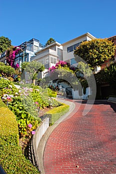 Lombard Street homes, San Francisco, California
