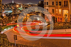 Lombard Street at Night San Francisco