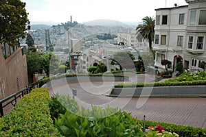 Lombard Street in San Francisco photo