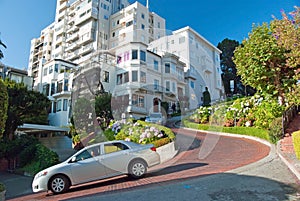 Lombard street in San Francisco photo