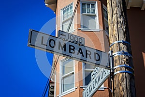 Lombard Street Sign in San Francisco