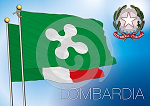 Lombardia, lombardy regional flag