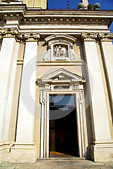 Lombardy in the busto arsizio old tower sidewalk photo