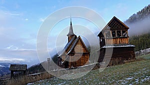 Lomen stave church at Sildrefjord in Norway