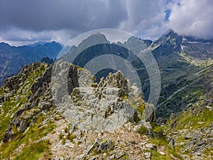 Lomnicke sedlo during a cloudy day in Slovakia photo
