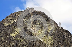 Lomnicky Peak, High Tatras and observatory, Slovakia, Europe