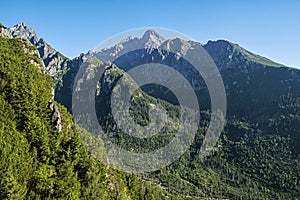 Lomnicky peak from Slavkov lookout, High Tatras, Slovakia
