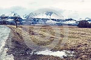 Lomnicky peak from Velka Lomnica, High Tatras