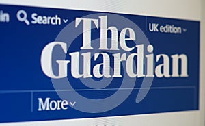 LONDON - AUG 2019: The Guardian newspaper website