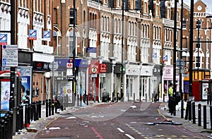 LONDON - AUGUST 09: Clapham Junction area is sacke