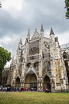 North facade of Westminster Abbey in London