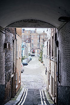 London Backstreet View through an Archway