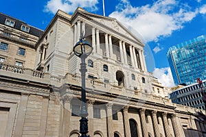 London Bank of England in Threadneedle Street.