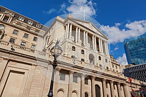 London Bank of England in Threadneedle Street. photo