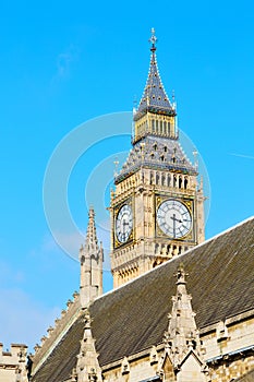 london big ben and construction england aged city