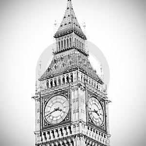 london big ben and historical old construction england aged cit