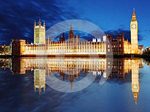 London - Big ben and houses of parliament, UK