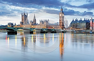 London - Big ben and houses of parliament, UK